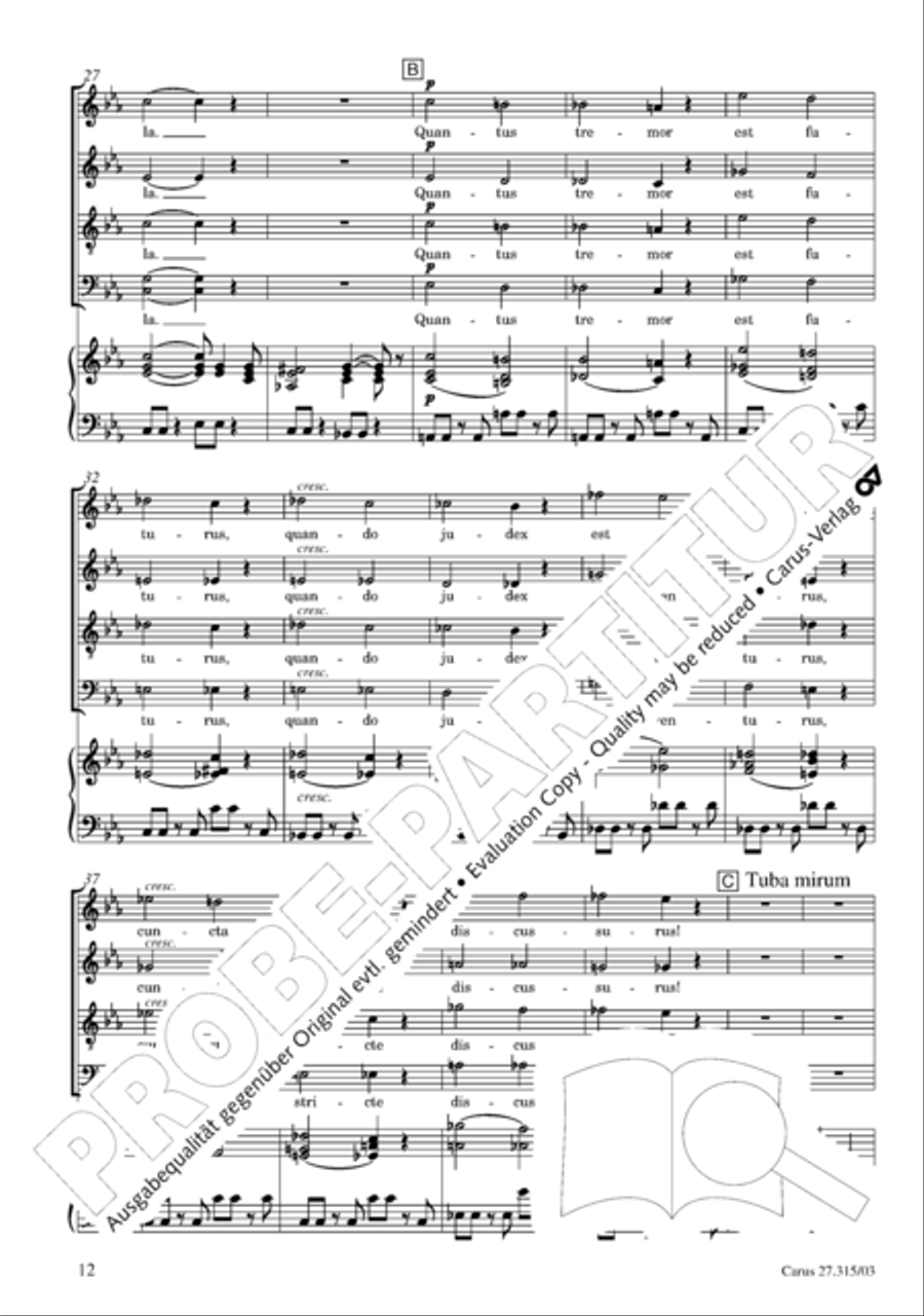 Requiem in C major 4-Part scores gallery preview page 13