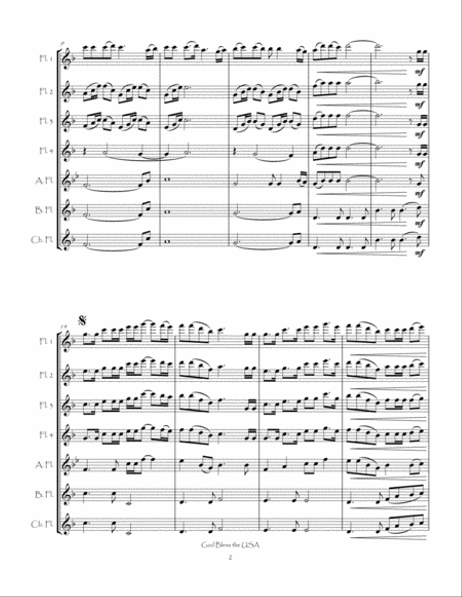 God Bless The U.S.A. God Bless The U.S.A. Flute Choir scores gallery preview page 5