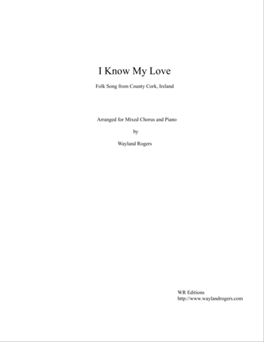 I Know My Love choral I Know My Love choral 4-Part scores gallery preview page 1