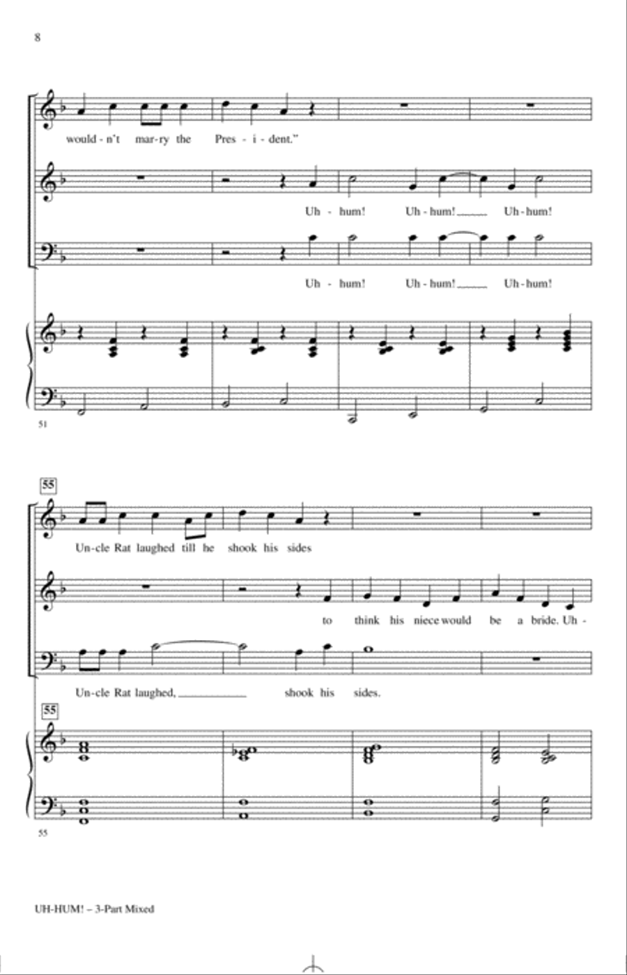 Uh-Hum! (Froggie Went A-Courtin') 3-Part scores gallery preview page 7