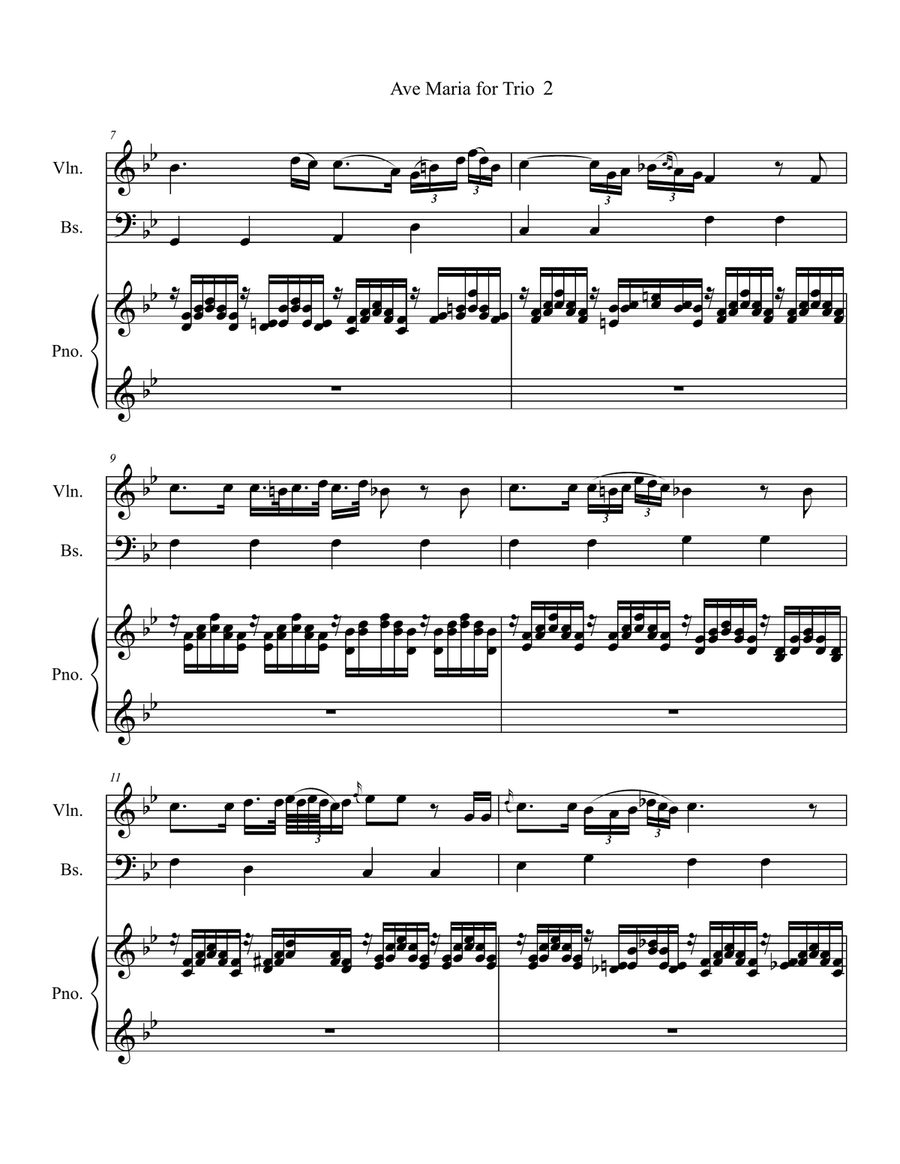 Ave Maria, D.839 ; Op.52, No.6 (Mix with Franz Liszt’s 12 Lieder von Franz Schubert, S.558 No.12) Small Ensemble scores gallery preview page 2