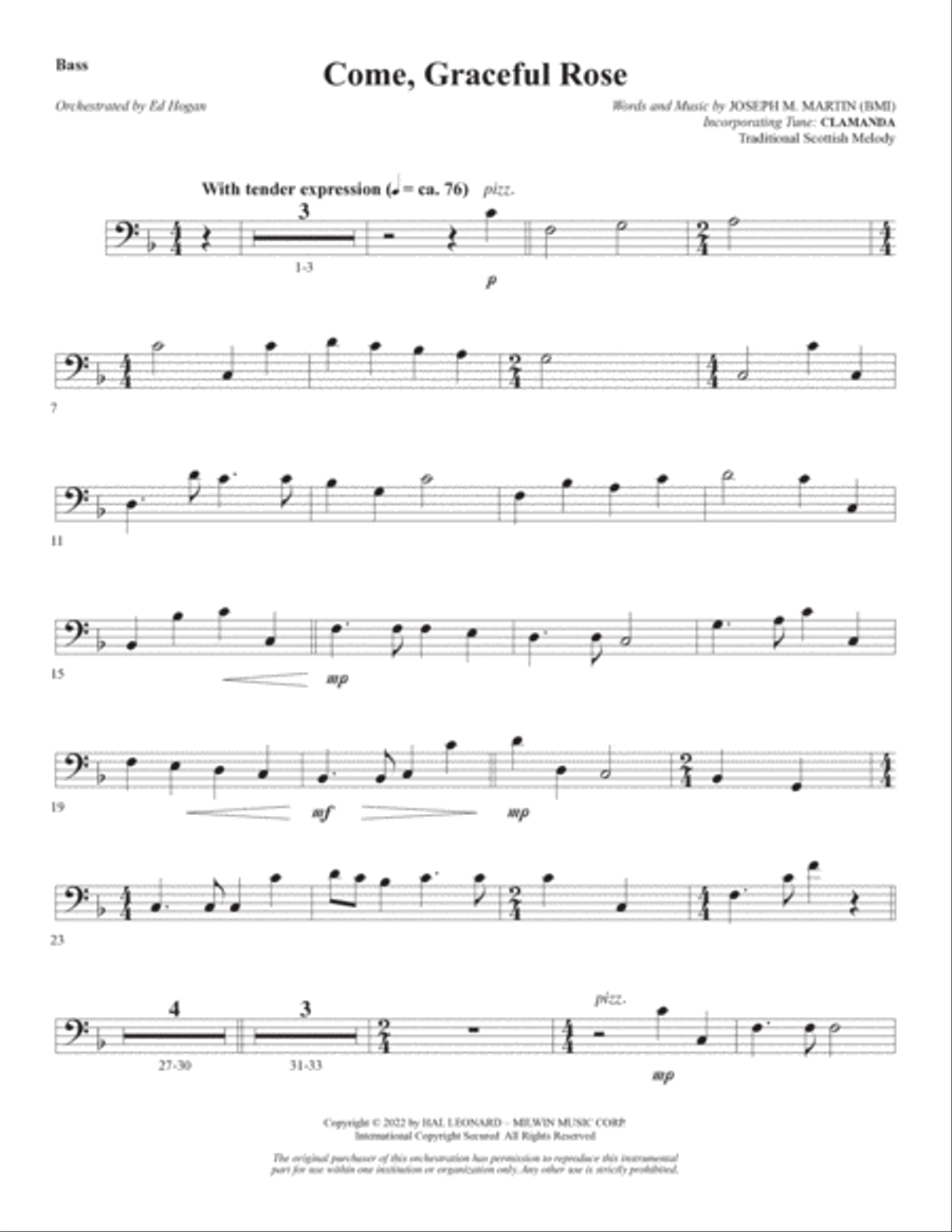 A Weary World Rejoices (A Chamber Cantata For Christmas) - Double Bass A Weary World Rejoices (A Chamber Cantata For Christmas) - Double Bass Choir scores gallery preview page 15