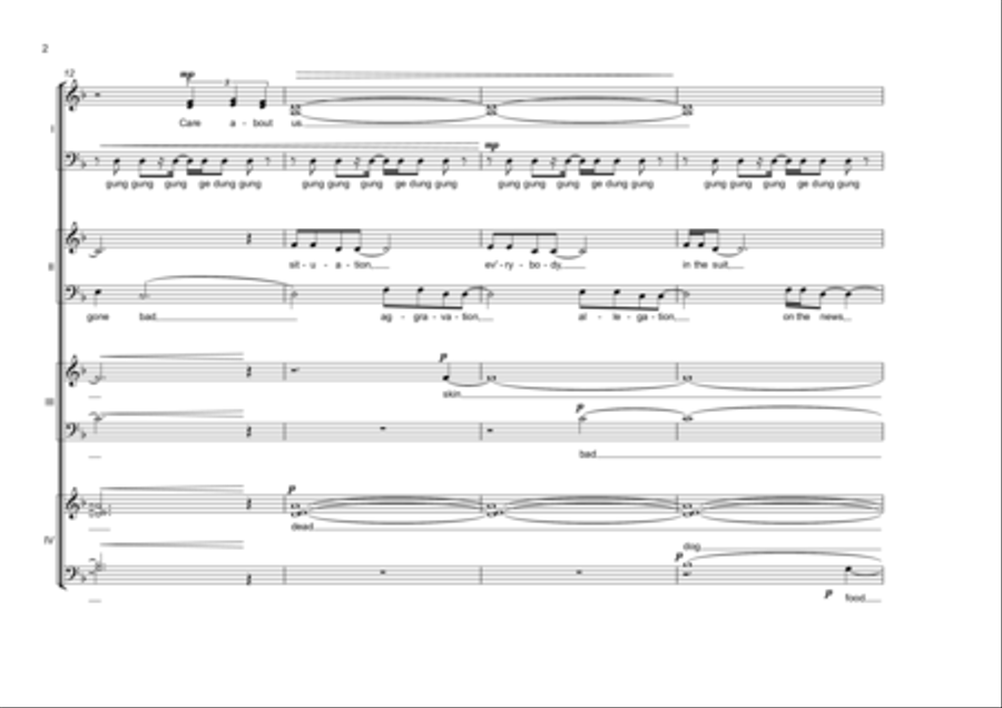 They Don't Care About Us They Don't Care About Us Choir scores gallery preview page 2