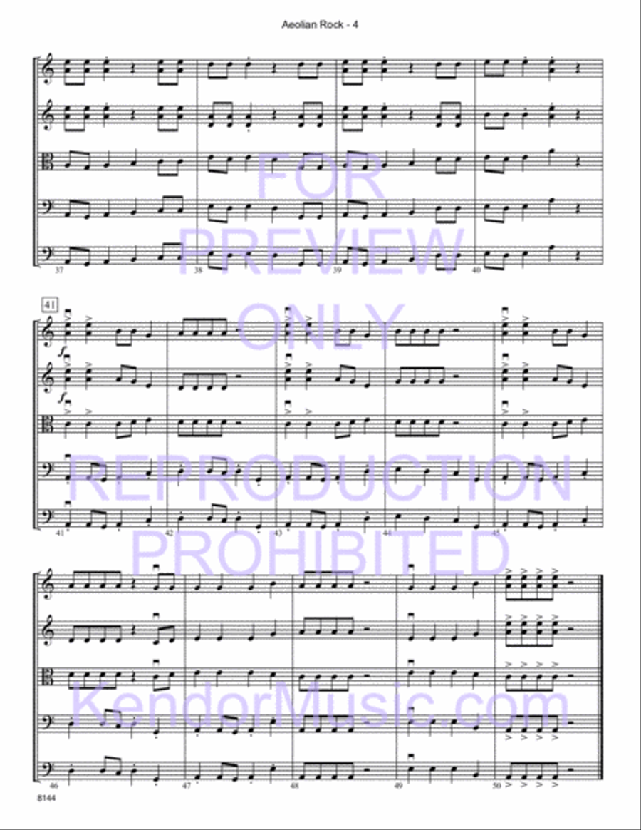 Aeolian Rock String Orchestra scores gallery preview page 5