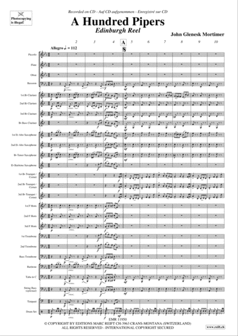 A Hundred Pipers A Hundred Pipers Concert Band scores gallery preview page 4