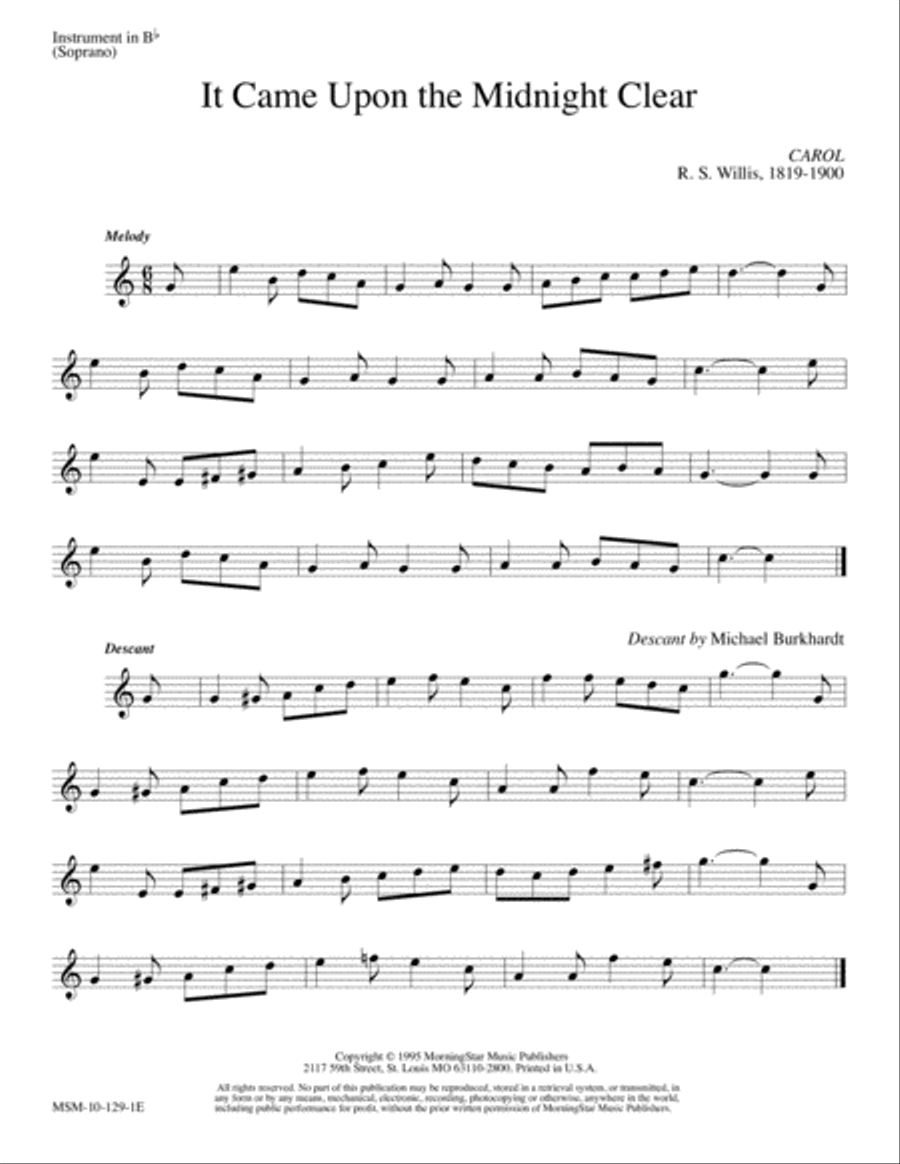 It Came Upon the Midnight Clear (Carol) 4-Part scores gallery preview page 5
