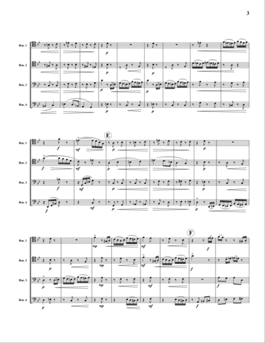 Miniature Overture Bassoon Quartet scores gallery preview page 3