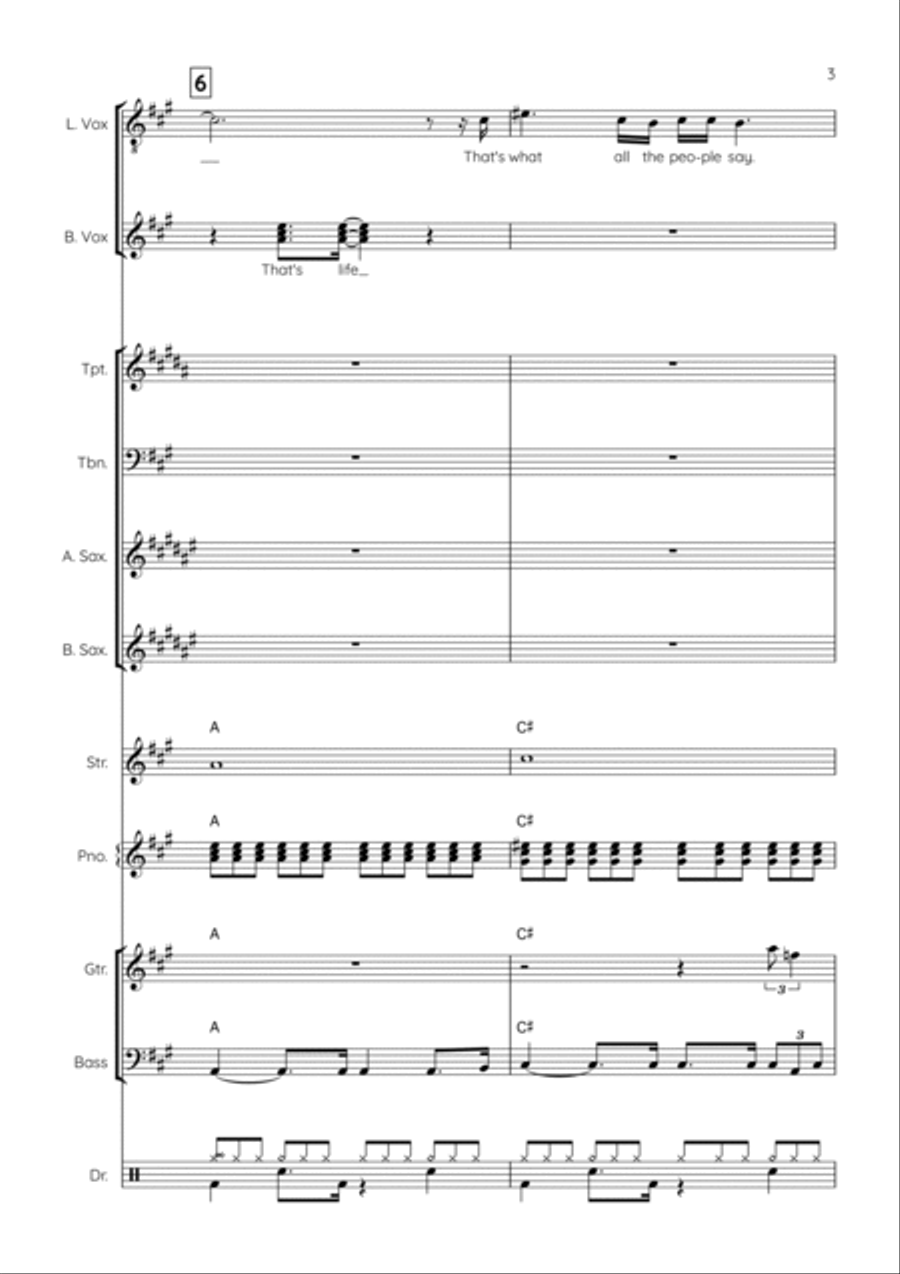That's Life Baritone Saxophone scores gallery preview page 5