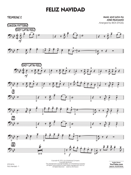 Feliz Navidad (arr. Rick Stitzel) - Trombone 2