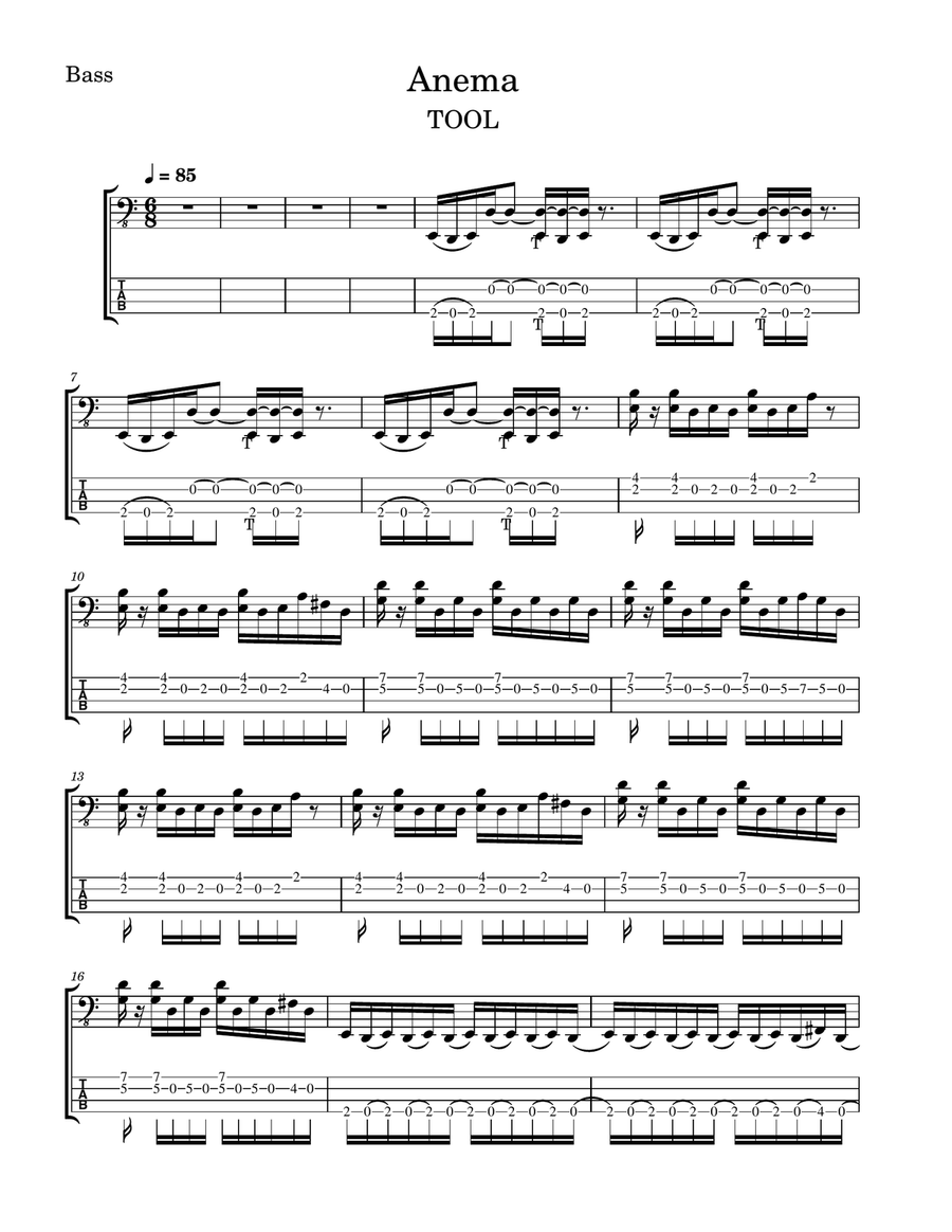Aenima Guitar Tablature scores gallery preview page 1