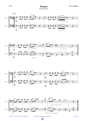 Menuet -Don Giovanni (easy brass duet Nb. 5 - C/C)
