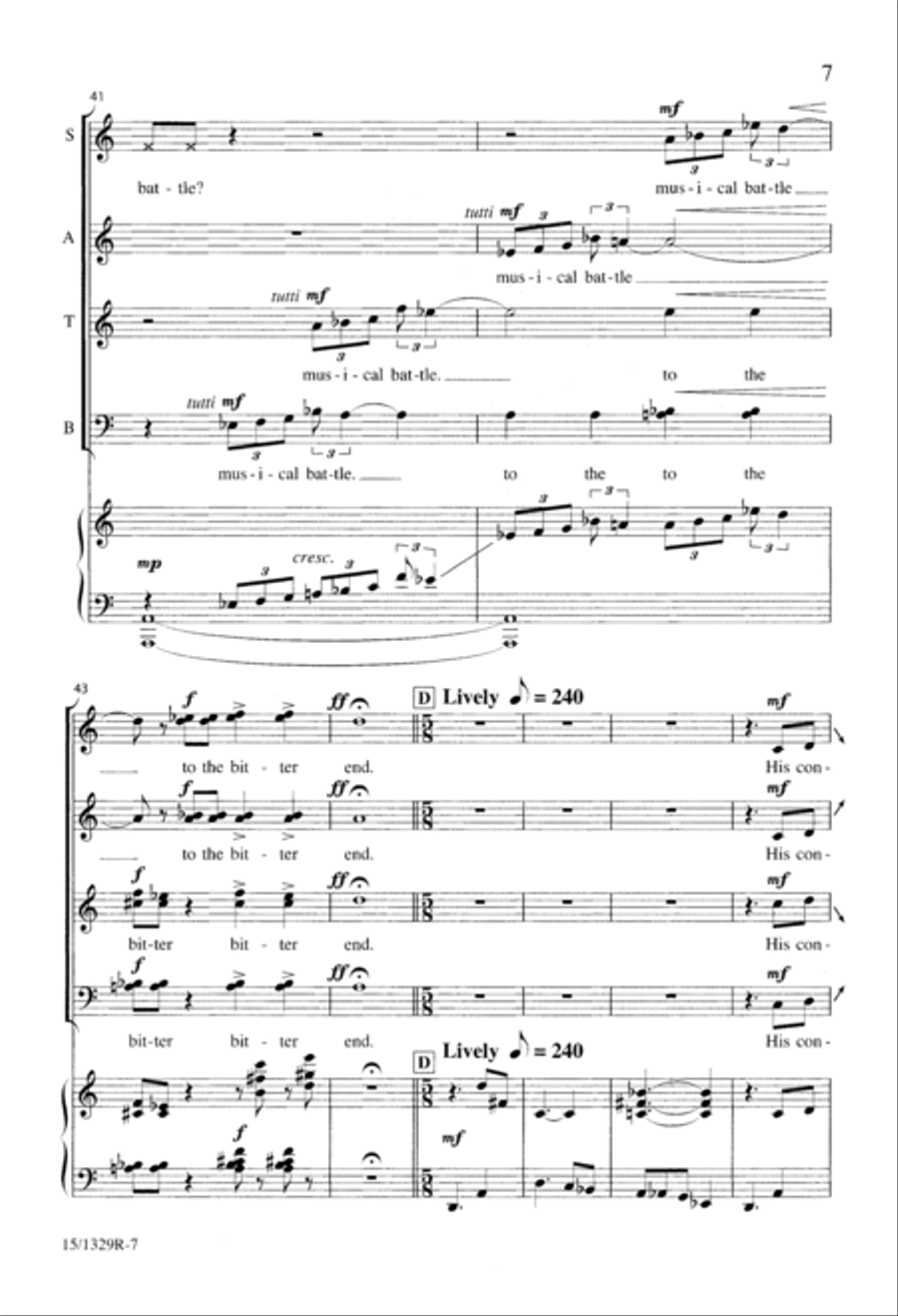 A Chorister's Covert Concert 4-Part scores gallery preview page 7