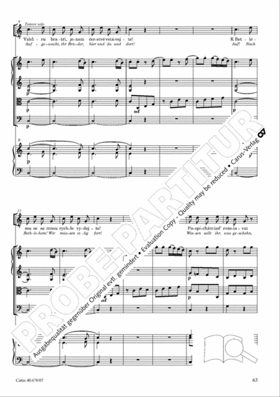 Missa pastoralis bohemica 4-Part scores gallery preview page 76