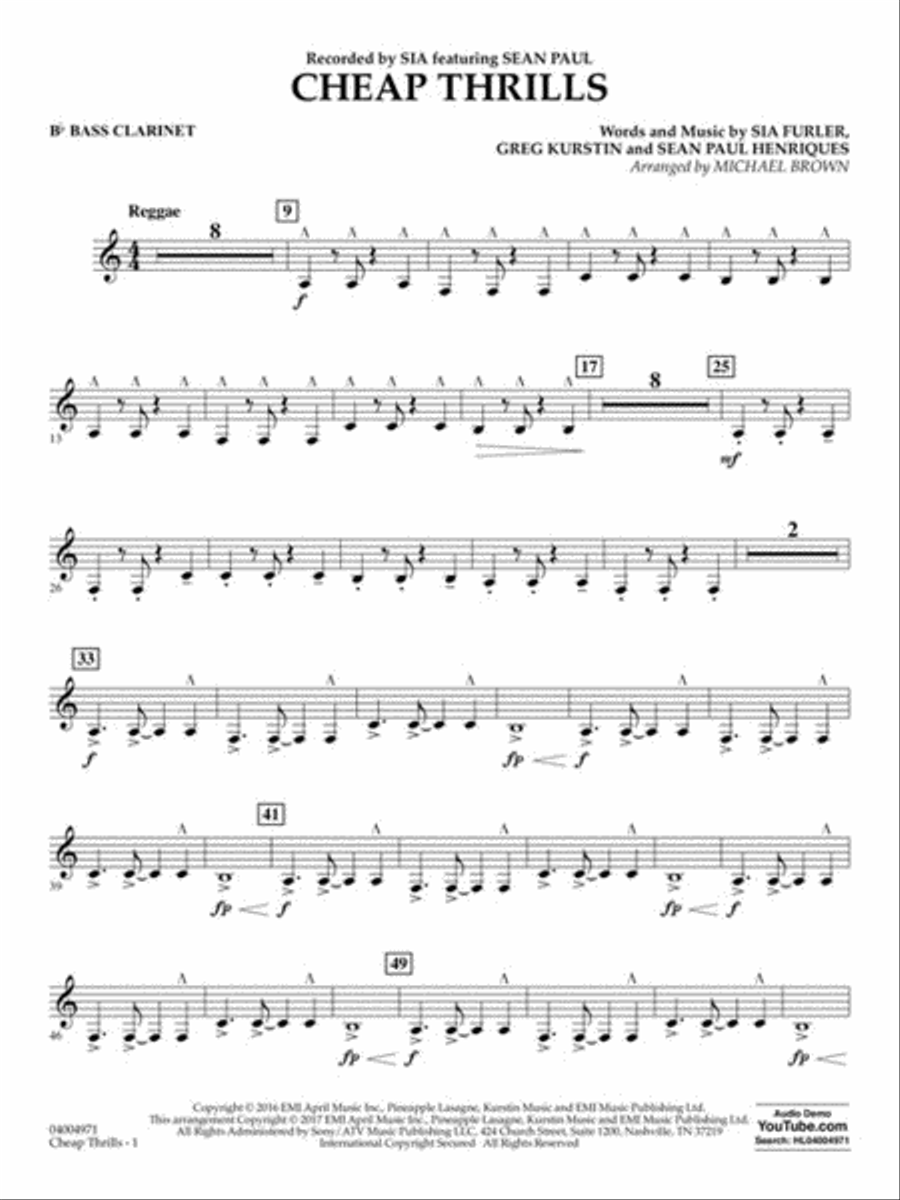 Cheap Thrills Cheap Thrills Concert Band scores gallery preview page 6