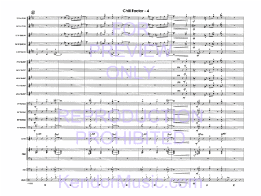 Chill Factor (Full Score) Jazz Ensemble scores gallery preview page 6