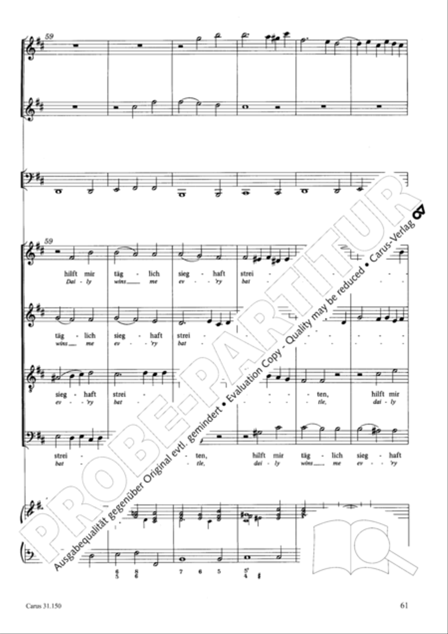 O my Lord, I long for thee (Nach dir, Herr, verlanget mich) 4-Part scores gallery preview page 64