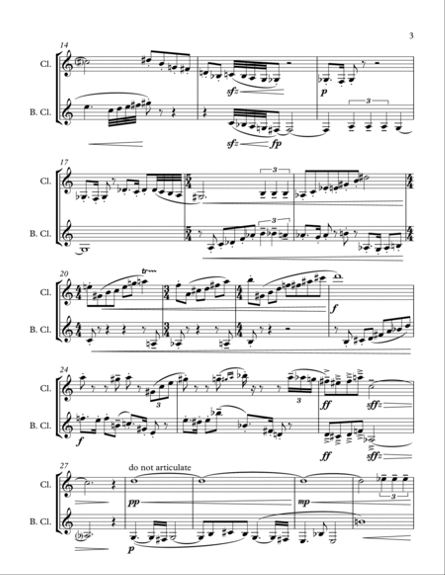 Quirks and Chaos Woodwind Duet scores gallery preview page 3