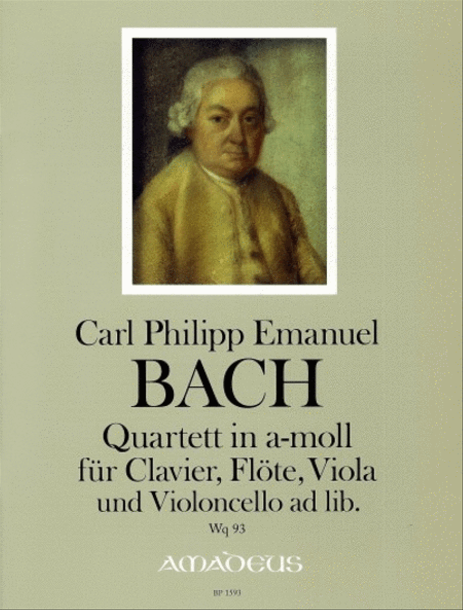 Quartet in A minor Wq 93 Flute scores gallery preview page 1