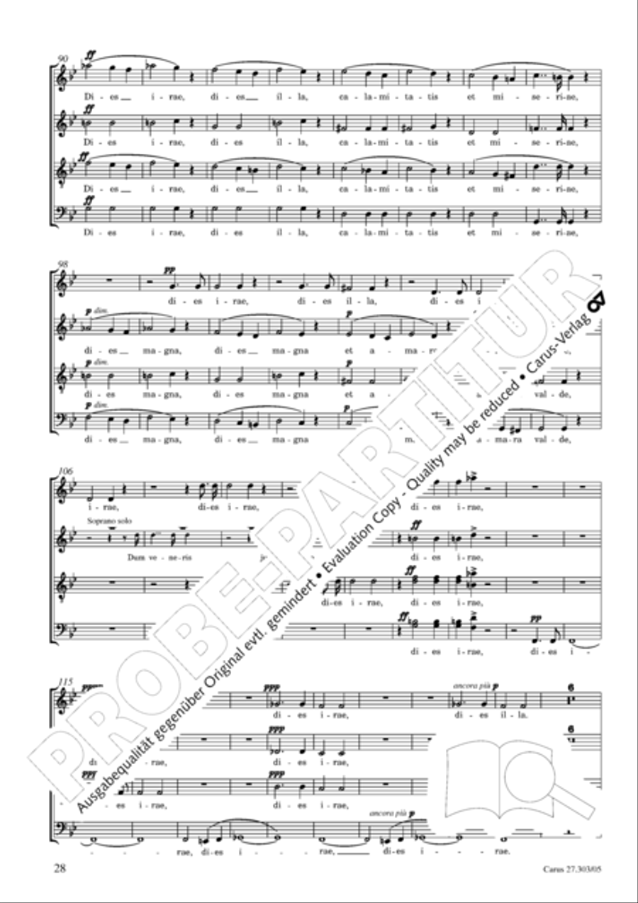 Messa da Requiem 4-Part scores gallery preview page 29