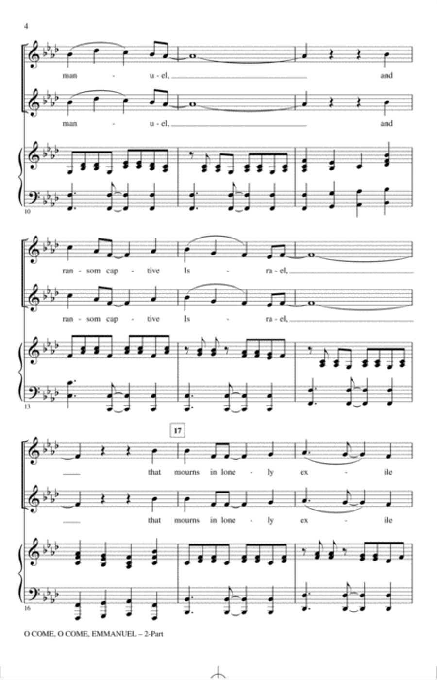 O Come, O Come Emmanuel O Come, O Come Emmanuel 2-Part scores gallery preview page 2