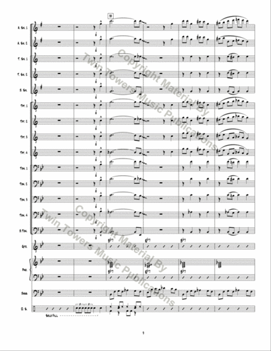 Possum Valley Shuffle Jazz Ensemble scores gallery preview page 9
