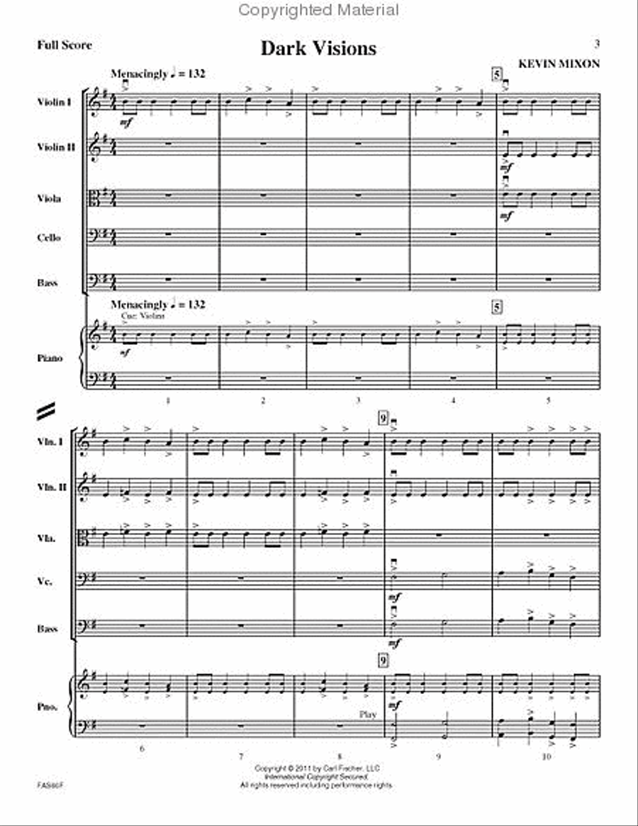 Dark Visions String Orchestra scores gallery preview page 2