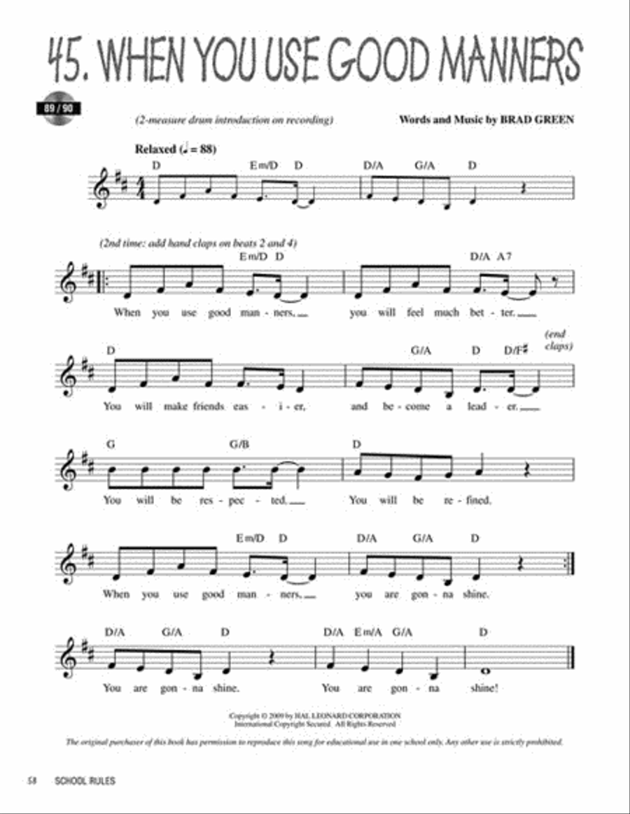 School Rules School Rules Choir scores gallery preview page 5