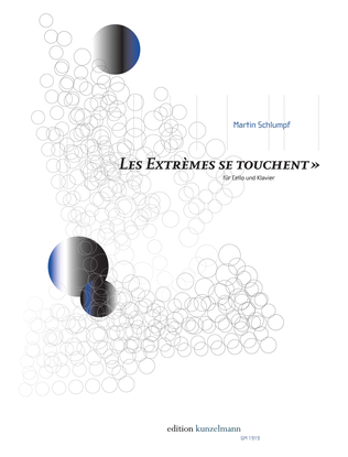 Book cover for Les extrèmes se touchent for cello and piano (1975/2015)