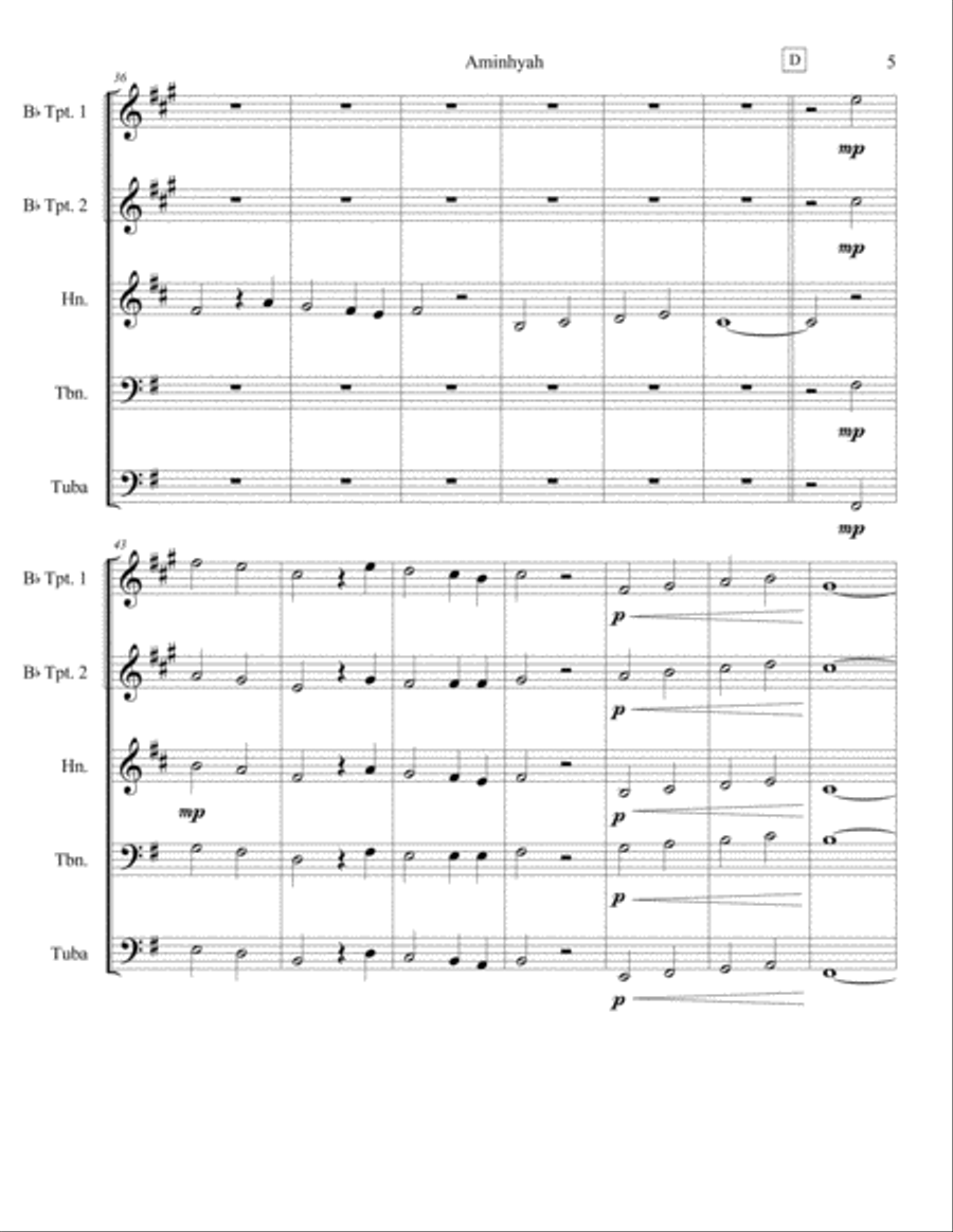 Aminhyah Brass Ensemble scores gallery preview page 5