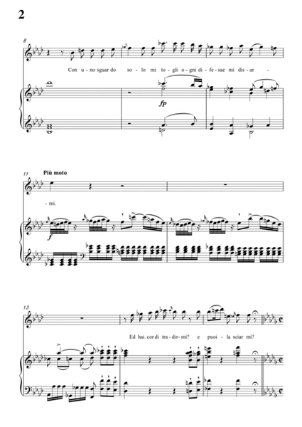 Schubert-Vedi Quanto Adoro in bA for Vocal and Piano