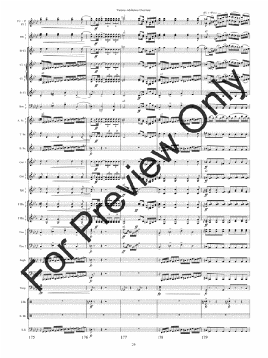 Vienna Jubilation Overture Concert Band scores gallery preview page 29