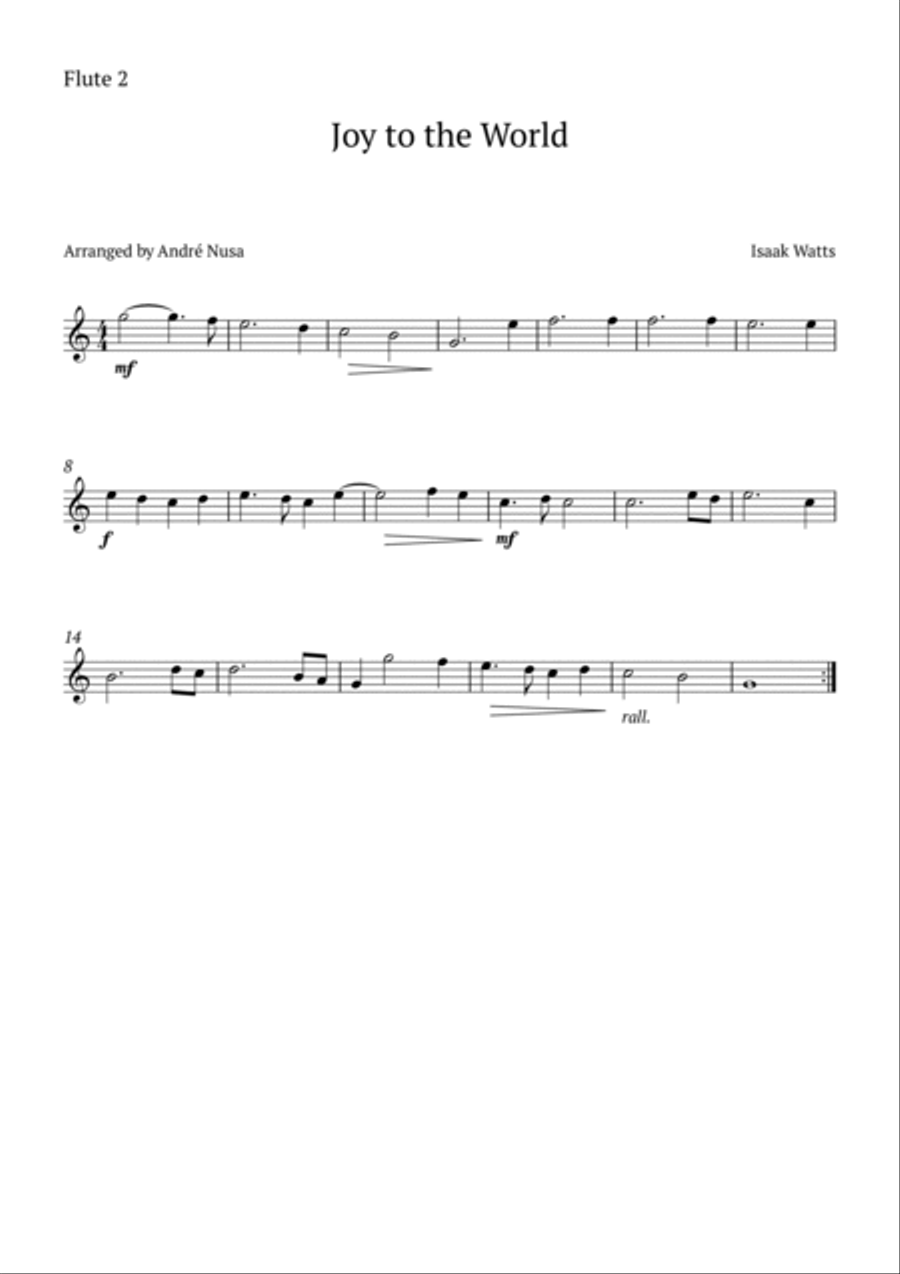 Joy to the World Joy to the World Woodwind Quintet scores gallery preview page 4