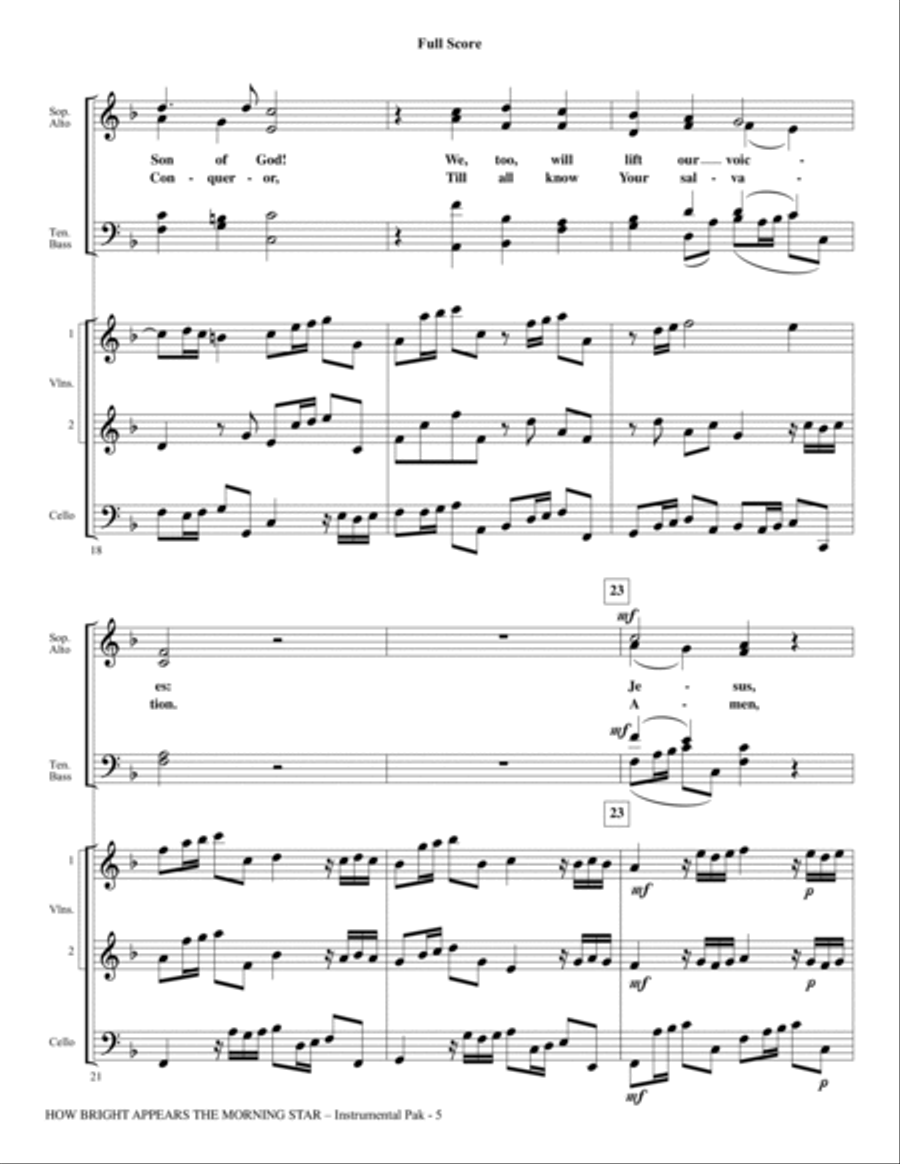 How Bright Appears the Morning Star (arr. John Leavitt) - Full Score Choir scores gallery preview page 4