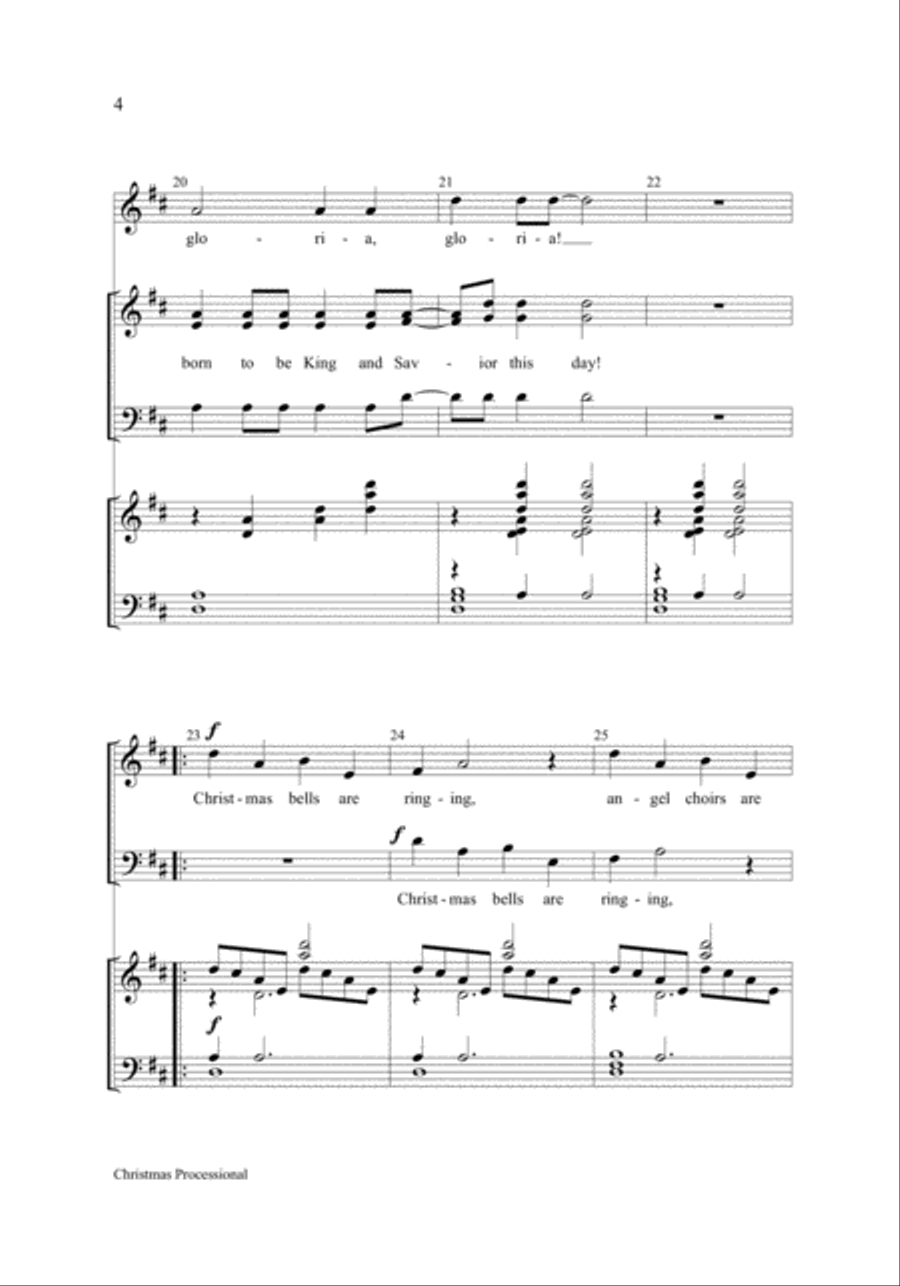 Christmas Processional Christmas Processional 3-Part scores gallery preview page 4