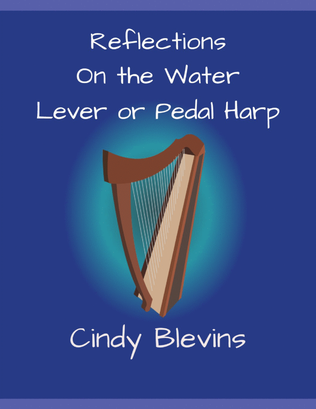 Book cover for Reflections on the Water, original solo for Lever or Pedal Harp