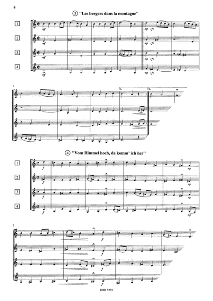 10 Noels Euphonium Quartet scores gallery preview page 11