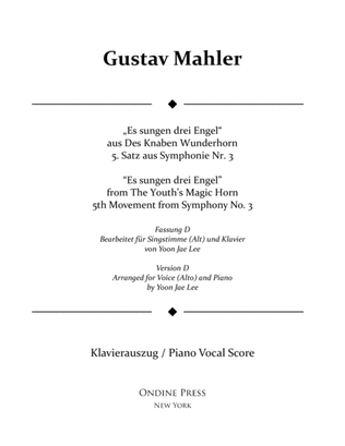 Book cover for Mahler (arr. Lee): Symphony No. 3 5th movement, Piano Vocal Score (Version D for Alto solo)
