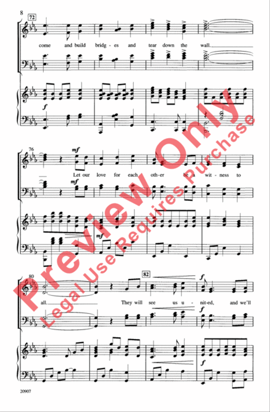 One Song One Song 4-Part scores gallery preview page 8