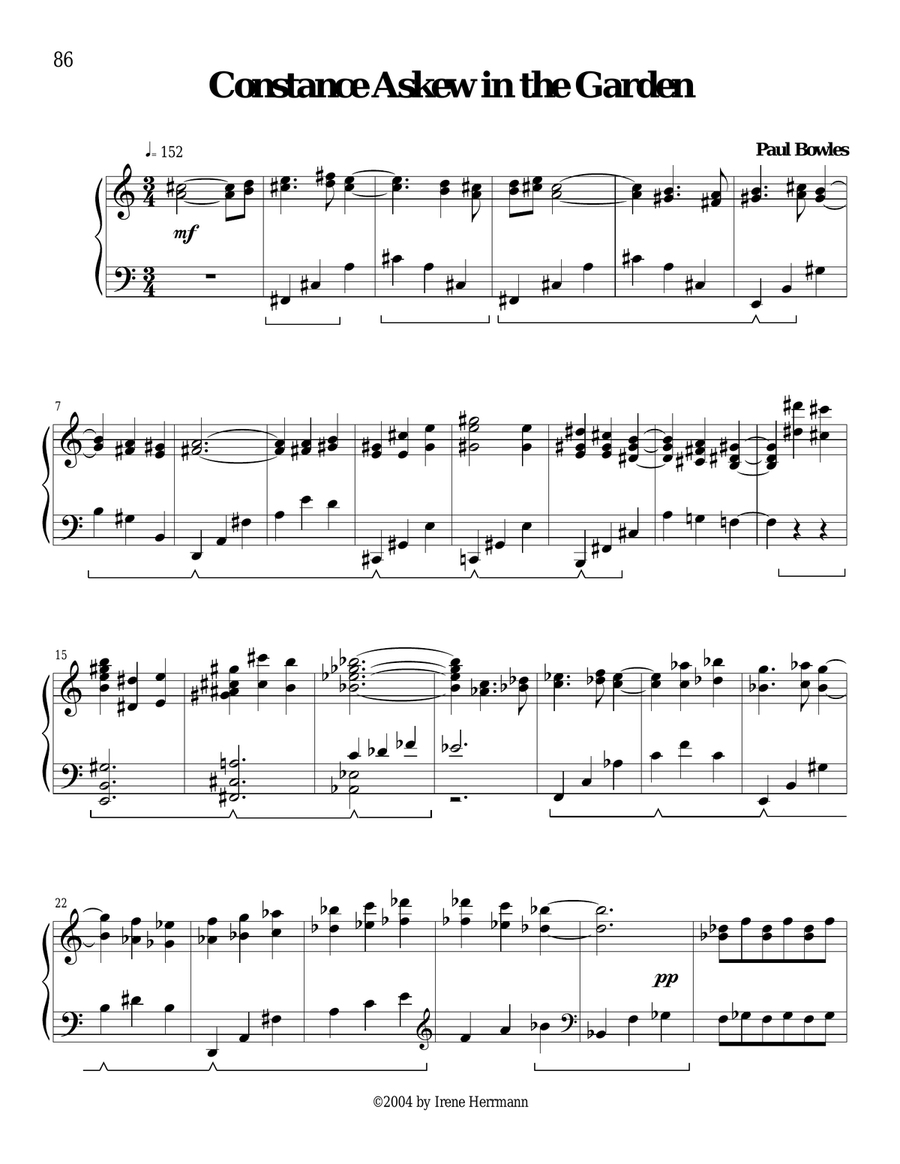 Constance Askew in the Garden Piano Solo scores gallery preview page 1