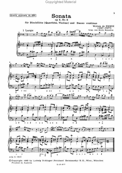 6 Sonaten op. 8, Sonata Nr. 6 d-moll