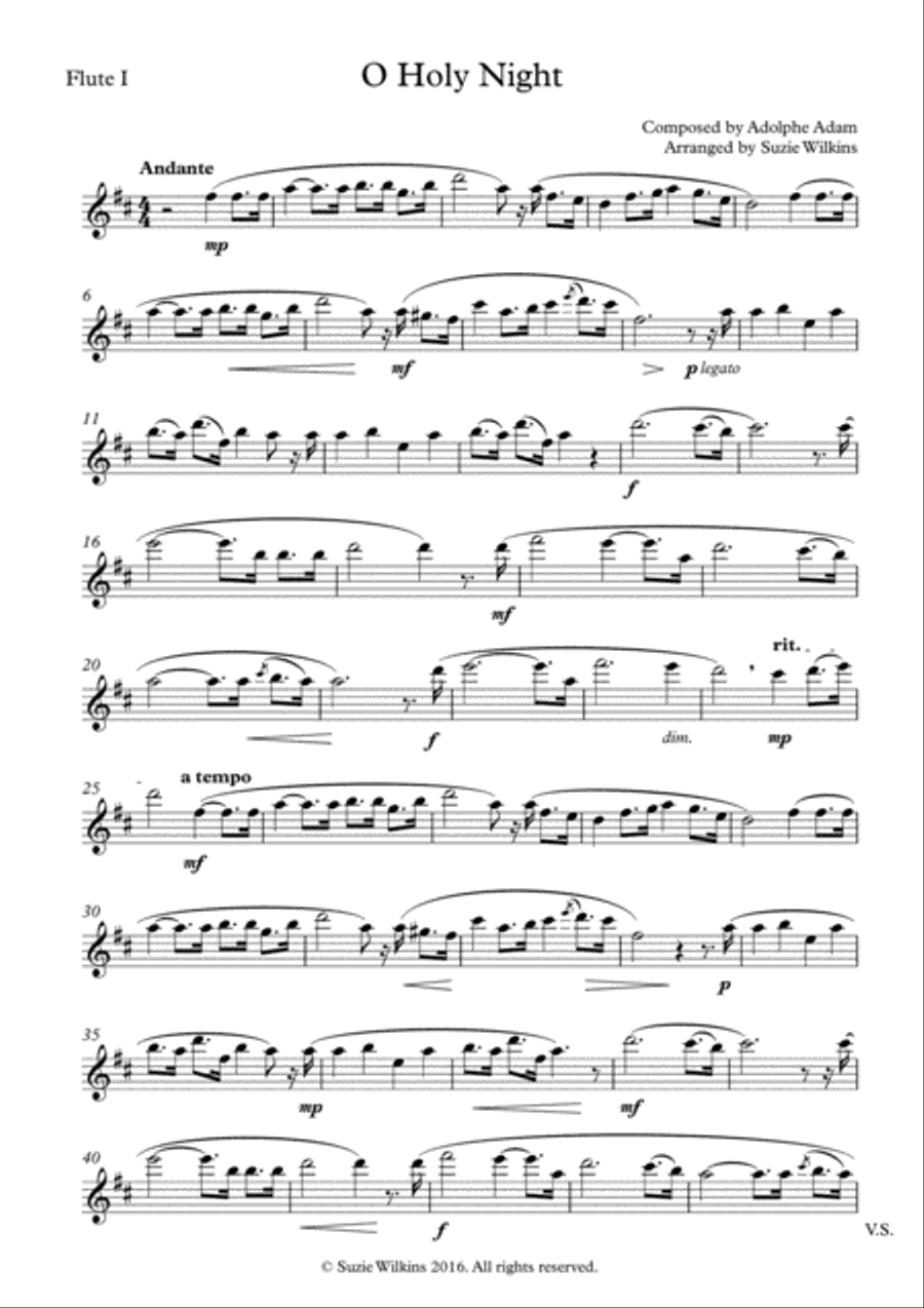 O Holy Night for Flute Trio Flute Trio scores gallery preview page 5