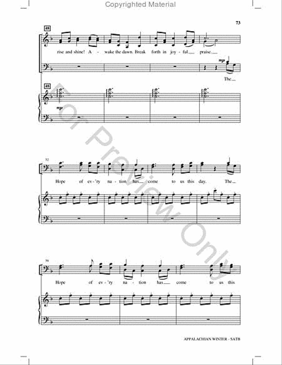 Appalachian Winter Choir scores gallery preview page 72