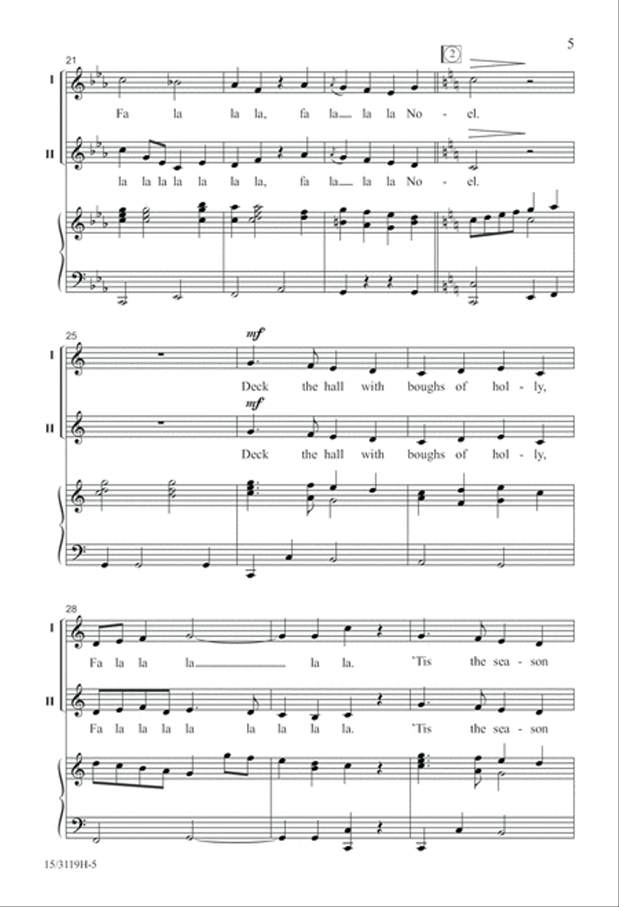 Fa La La Noel Fa La La Noel 2-Part scores gallery preview page 5
