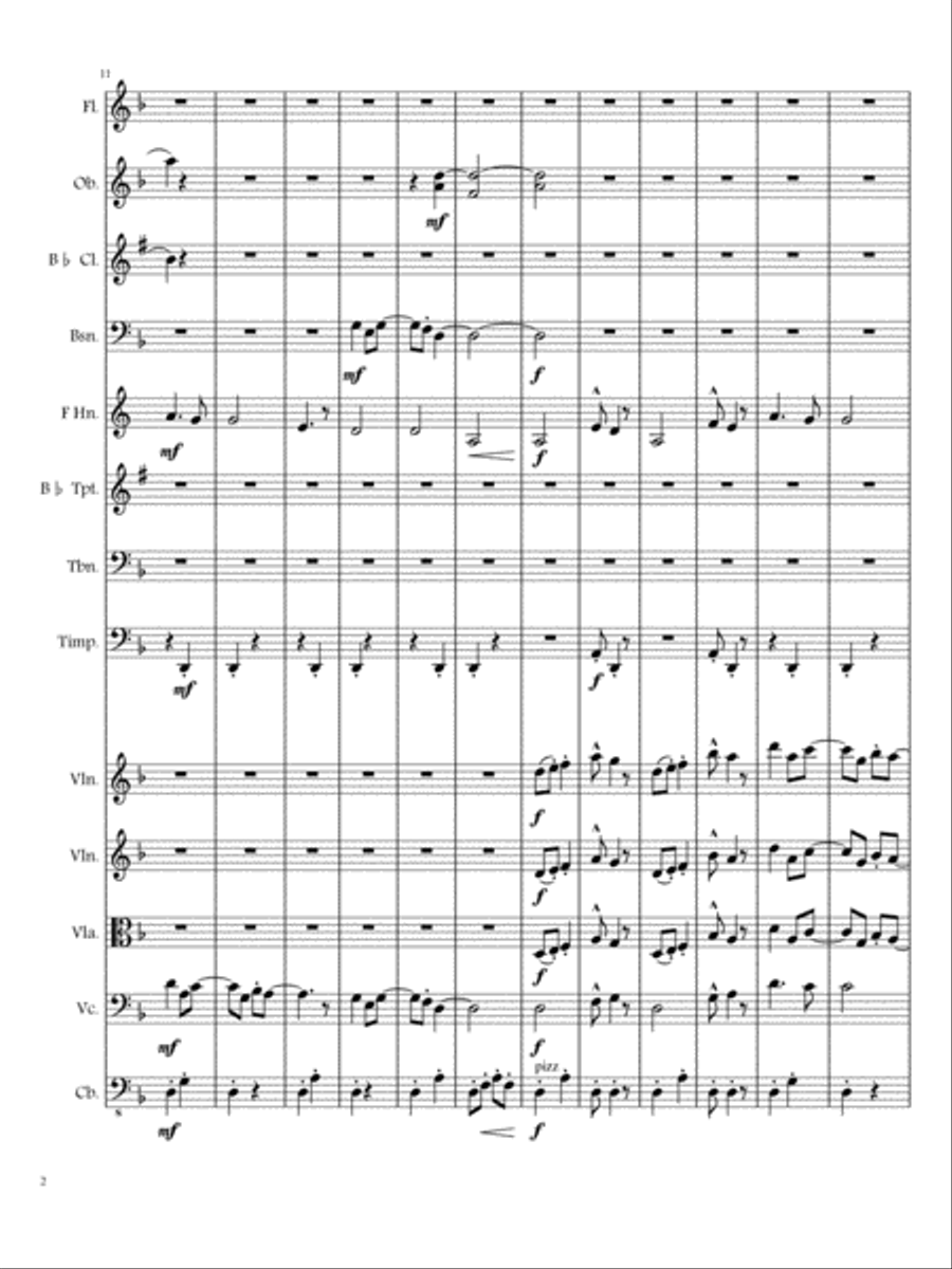 DANCE: Egyptian Dance in D minor Full Orchestra scores gallery preview page 6