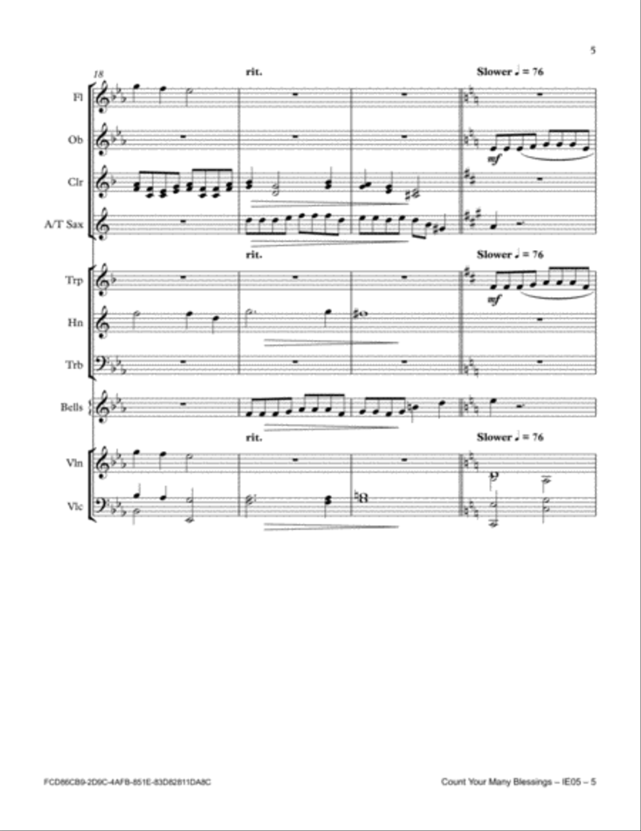 Count Your Blessings Full Orchestra scores gallery preview page 5