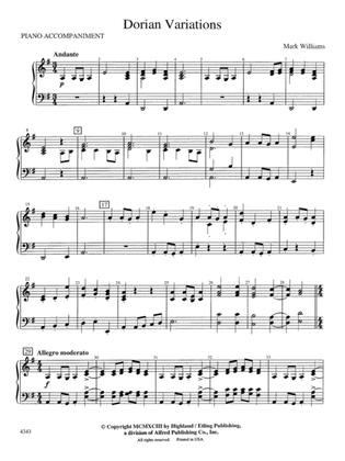 Dorian Variations: Piano Accompaniment