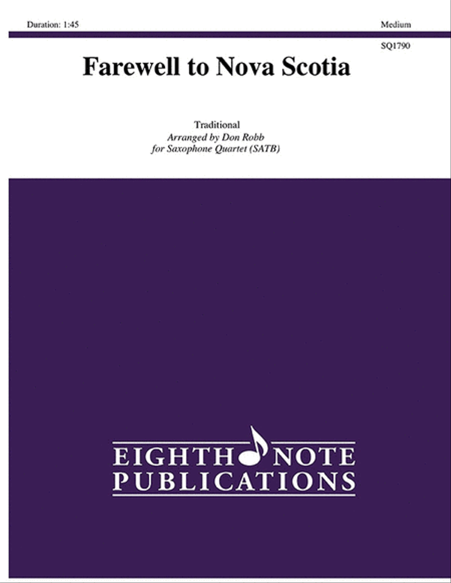 Farewell to Nova Scotia Small Ensemble scores gallery preview page 1