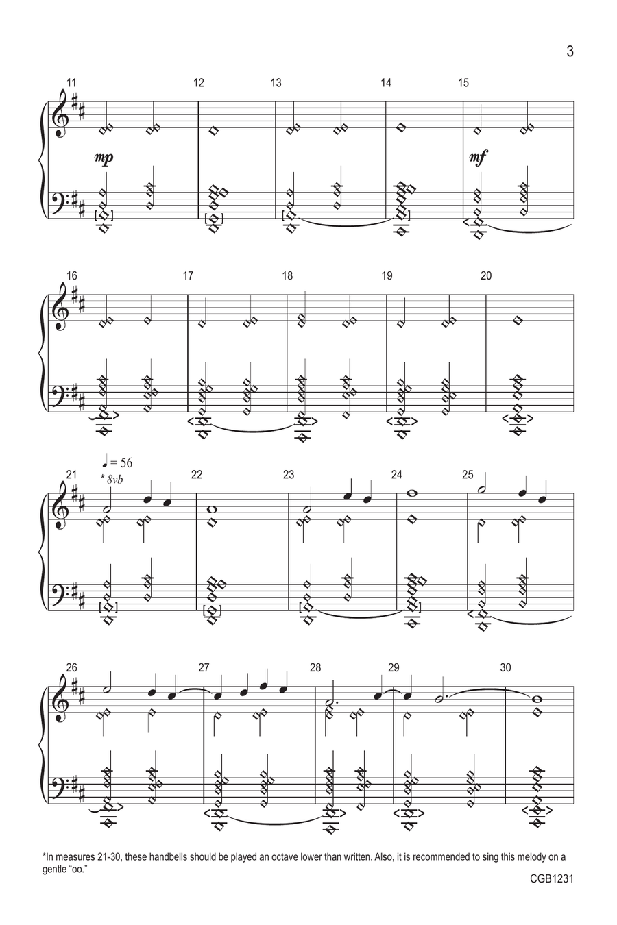 Lumen Fidei - Handbell Parts Handbell Choir scores gallery preview page 3