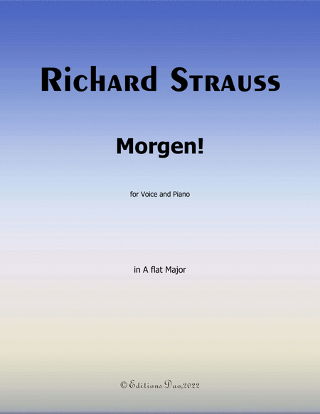 Morgen! by Richard Strauss, in A flat Major