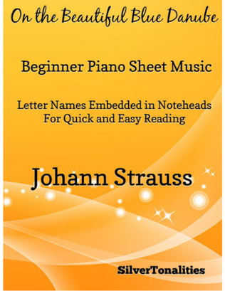 Book cover for On the Beautiful Blue Danube Beginner Piano Sheet Music